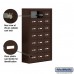 Salsbury Cell Phone Storage Locker - 7 Door High Unit (8 Inch Deep Compartments) - 21 A Doors - Bronze - Surface Mounted - Master Keyed Locks